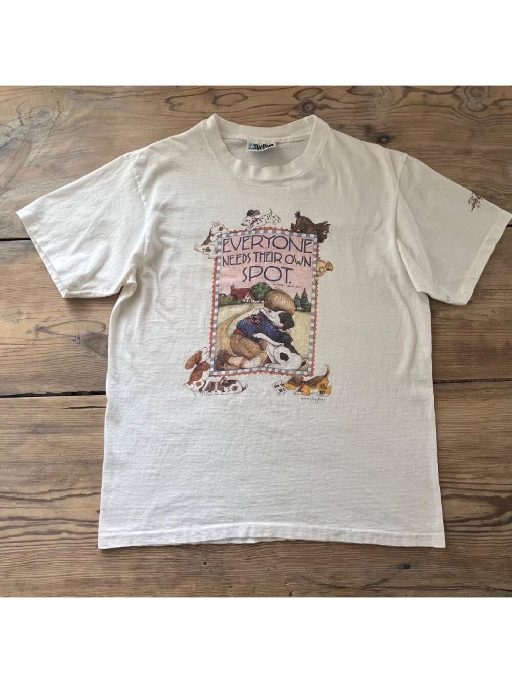 Stafford Blaine Robert Whalen Graphic Print T-Shirt Size L Spot Dog 90s